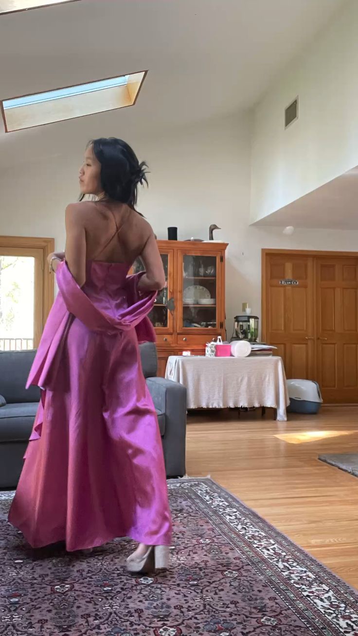 Gorgeous Pink A Line Beaded Prom Dresses Long Prom Gowns