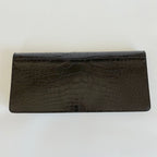 Gucci Brown Crocodile 1973 Flap Long Clutch