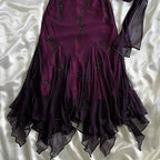 Purple Exquisite Elegant Backless Beaded Long Prom Dress Prom Gowns Graduation Dresses