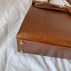 Hermes Brique Box Calf Leather Gold Hardware Kelly Sellier 35 Bag