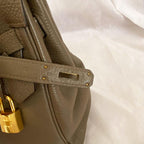 Hermès Kelly 35 Etain Togo Leather Handbag
