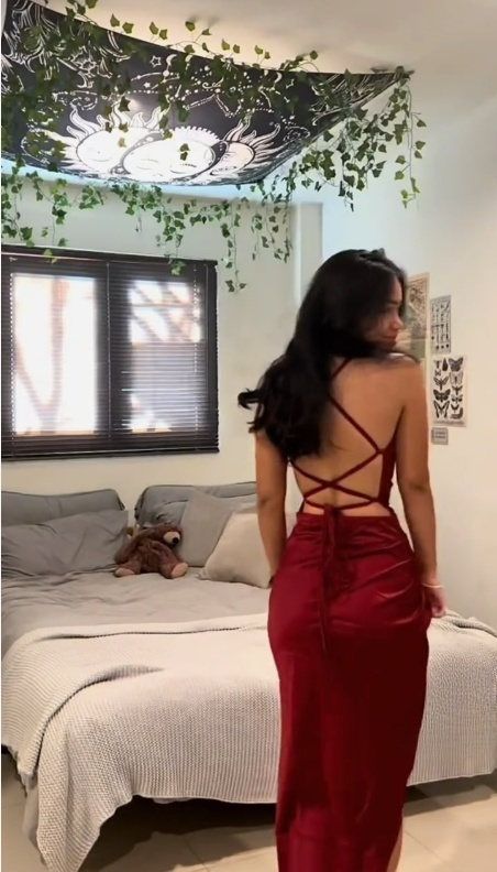 High Quality Burgundy Satin Prom Dresses Long Prom Gowns