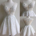 popular white lace see through gorgeous freshman cute homecoming prom gowns dress