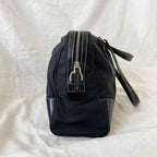 Prada Black Nylon Top Handle Bag