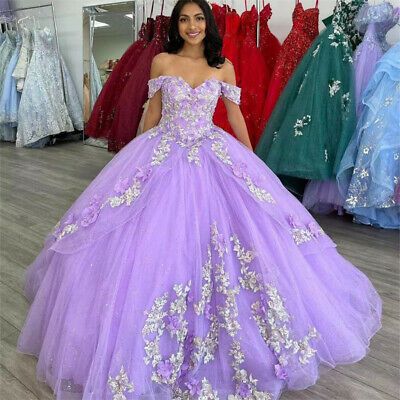 Ball Gowns Quinceanera Dresses Princess Beaded Sequin Appliques Lace Prom Gowns c2782