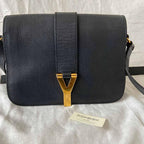 Saint Laurent Black Leather Medium Chyc Flap Bag