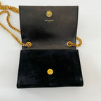 Saint Laurent black suede small Kate bag