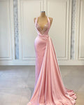 Pink Long Prom Dress,Prom Dresses,Pageant Dress,Evening Dress,Graduation School Party Gown  C1243