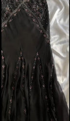 Vintage Black Beaded Halter Neck Mermaid Chiffon Prom Dresses For Prom Enchanted Backless Sleeveless Prom Gowns